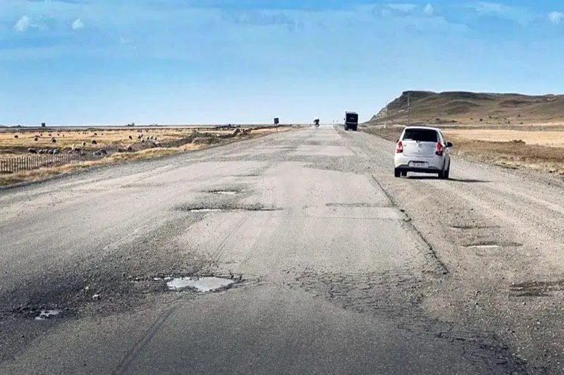 ruta 3 deteriorada